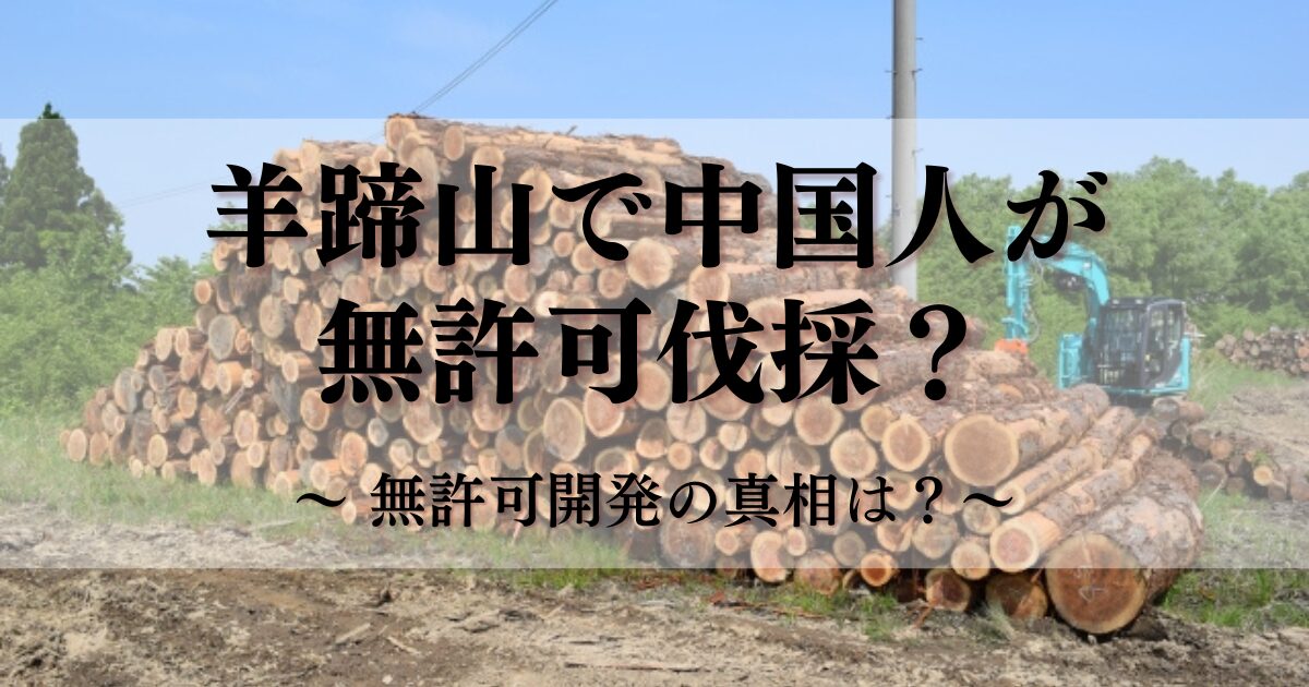 羊蹄山で中国人が無許可伐採？無許可開発の真相は？